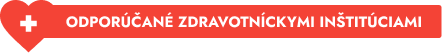 Symbol so srdcom a textom odporúčané zdravotníckymi inštitúciami